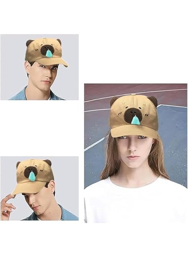 ChicAbode Animal Hat for Adults, Summer Baseball Cap with Printed Design, Casual Sports Hat for Boys & Adults, Adjustable 56-59cm (Brown) - Image 4